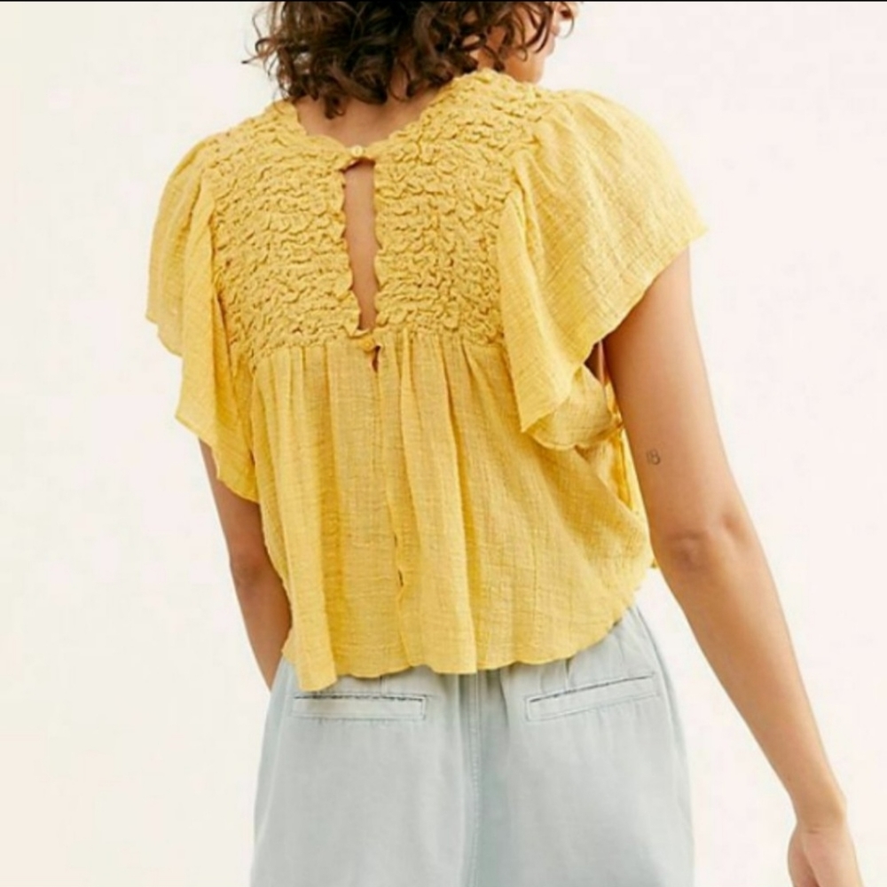 Free People Hyacinth Yellow Top